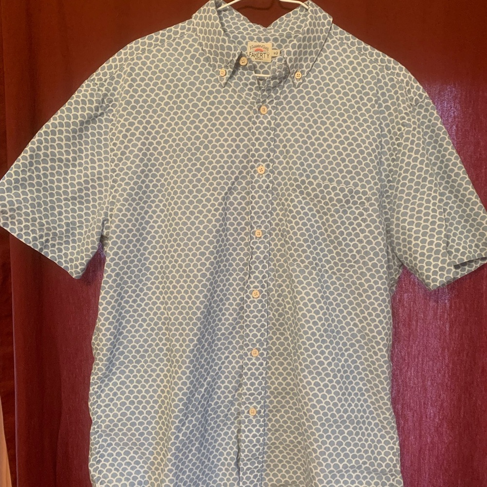 Men's Blue Patterned Shirt